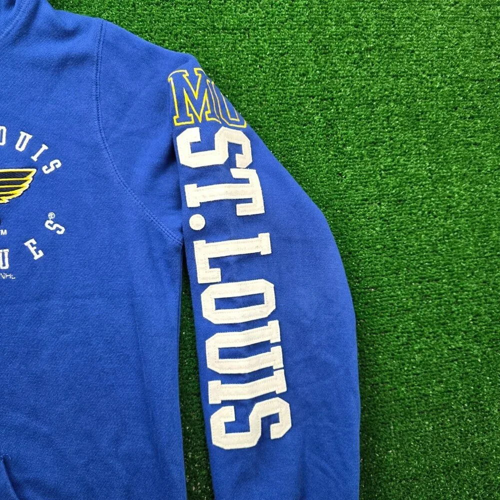 St Louis Blues‎ Sweater Mens Medium Blue Pullover Hoodie NHL Hockey Sports